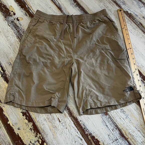 Men's The North Face Pull-On Adventure Shorts Small Khaki Stone Pockets - Picture 1 of 8